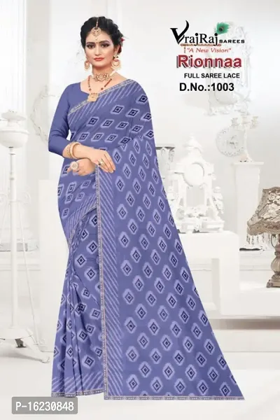 Fancy Chiffon Saree with Blouse Piece for Women