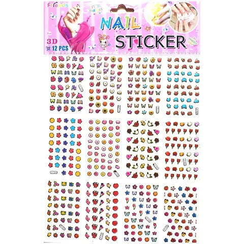 Nail art stickers for kids pack of 3