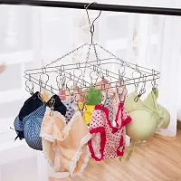 Vastra Stainless Steel Laundry Drying Hanger Rack with 20 Clips/pegs-thumb1