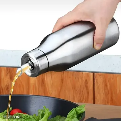 Vastra Olive Oil Dispenser Bottle Oil Pourer Dispensing Bottles Stainless Steel Olive Oil Dispenser Leakproof Kitchen Oil  Vinegar Cruet (1000 ML)-thumb0