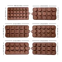 Vastra 4 Pack Flower Shape Silicone Molds Chocolate Candy Mold, Silicone Mold-thumb1