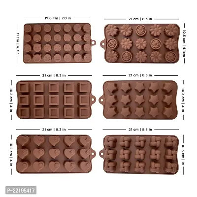 Vastra 4 Pack Flower Shape Silicone Molds Chocolate Candy Mold, Silicone Mold-thumb2