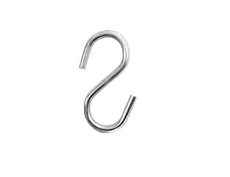 Vastra Stainless Steel Multipurpose 3 Inches in Length S-Hook Sling Type, Organizer for Cupboard, Hangers, Travelling, Kitchen Hanging Hook, Cloth Hanger Hook, Bathroom Hook (Pack of 12 Hooks)-thumb1