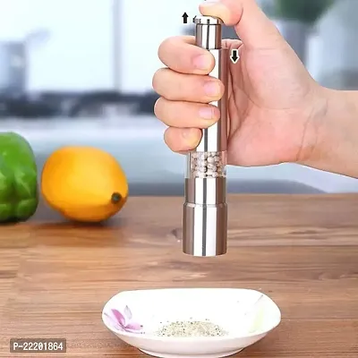 Vastra Stainless Steel Salt and Pepper Grinder with Ceramic Crusher and Adjustable Coarseness-thumb2