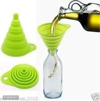 AADYA Collapsible and Easy to Store Silicone Funnel for Kitchen