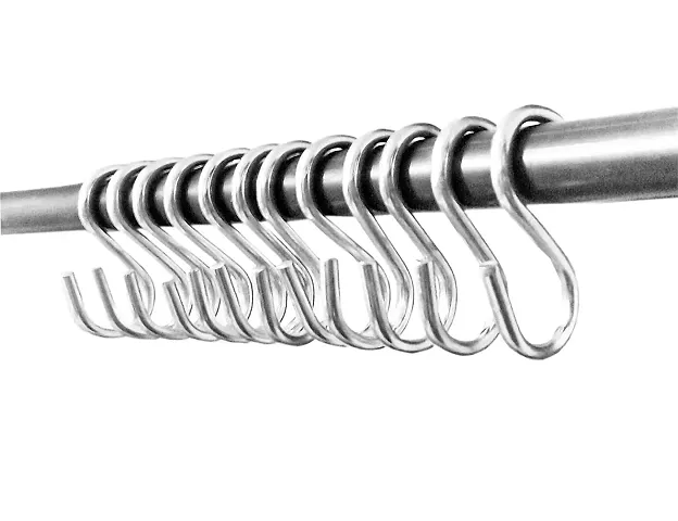 Vastra Stainless Steel Multipurpose 3 Inches in Length S-Hook Sling Type, Organizer for Cupboard, Hangers, Travelling, Kitchen Hanging Hook, Cloth Hanger Hook, Bathroom Hook (Pack of 12 Hooks)