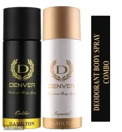 DENVER  Caliber and Imperial Combo Deodorant Spray - For Men  (100 ml, Pack of 2)