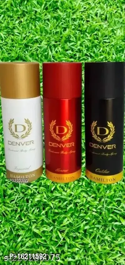 DENVER  Imperial ,Caliber and Honour Combo Deodorant Spray - For Men  (150 ml, Pack of 3) new