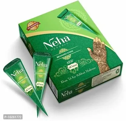 Neha 12 Pcs Original Mehandi Cone, Beaware of Fake Sellers, Natural Mehendi  (Pack of 12)