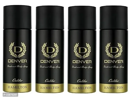 DENVER Caliber  Deodorant freshness  Spray - For Men ( 200ml,pack of 4)