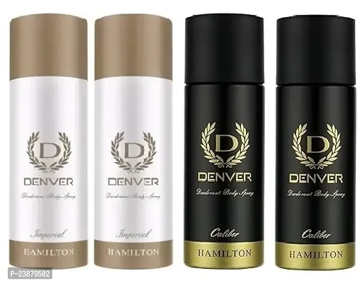 Denver imperial 50ml 2pics  caliber 50ml 2pics Body Deodorant Spray - For Men (200ml,pack of 4)