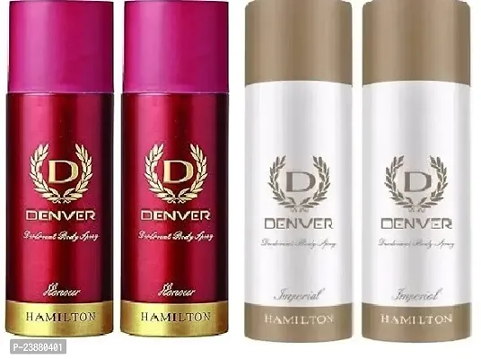 Denver honour 50ml 2pics  imperial 50ml 2pics Body Deodorant Spray - For Men-women ( 200ml,pack of 4)-thumb0