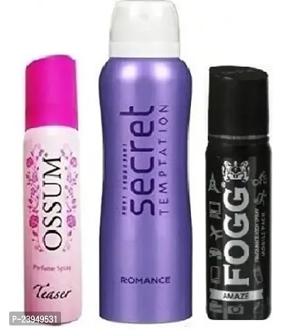 OSSUM TEASER 25ML SECRET ROMANCE 50ML FOGG AMAZE 25ML-Deodorant Spray - For Men  Women