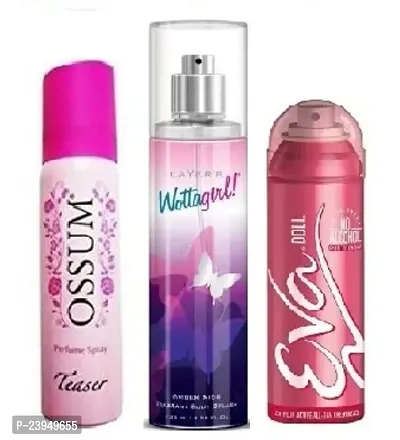 OSSUM TEASER 25ML WOTTAGIRL AMBER KISS 60ML EVA DOLL 40ML-Deodorant Spray - For Men  Women