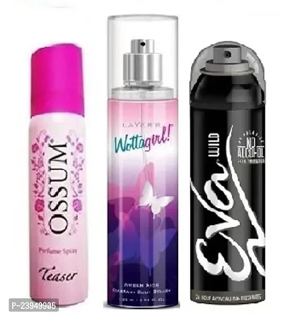 OSSUM TEASER 25ML WOTTAGIRL AMBER KISS 60ML EVA WILD 40ML-Deodorant Spray - For Men  Women