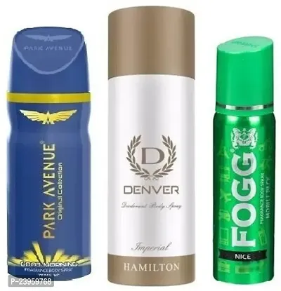 PARK AVENUE GOOD MORNING 40ML DENVER IMPERIAL 50ML FOGG NICE 25ML-Deodorant Spray - For Men  Women