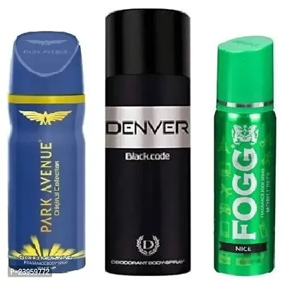 PARK AVENUE GOOD MORNING 40ML DENVER CODE 50ML FOGG NICE 25ML-Deodorant Spray - For Men  Women-thumb0
