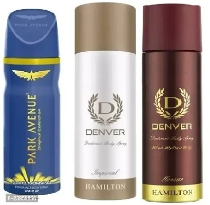 PARK AVENUE GOOD MORNING 40ML DENVER IMPERIAL 50ML HONOUR 50ML -Deodorant Spray - For Men  Women-thumb0