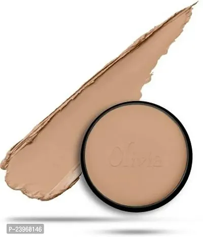 Olivia 24 No. 100% Waterproof Pan Cake Natural Honey Makeup Concealer 25g Compact  (Natural, 25 g)-thumb2