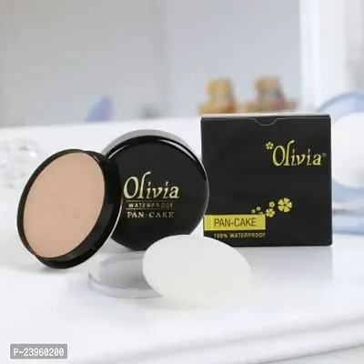 Olivia 100% Waterproof Pan Cake Concealer 25g Shade No. 28 Compact  (Pan Cake Natural Beige, 25 g)-thumb2