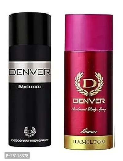 denver black code 50ml  honour 50ml -Deodorant Spray - For Men  ( 100ml ) pack of 2