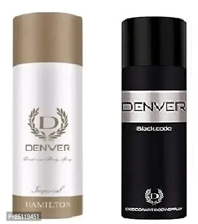 denver imperial 50ml  black code 50ml -Deodorant Spray - For Men  ( 100ml ) pack of 2