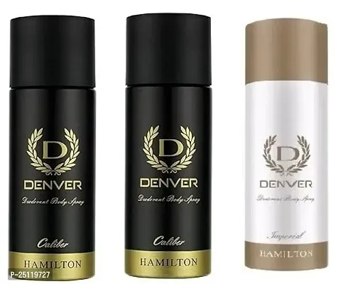 denver caliber 50ml 2picse  imperial 50ml  -Deodorant Spray - For Men  ( 150ml ) pack of 3-thumb0