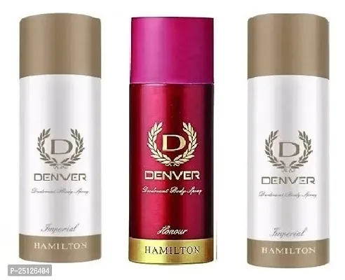 Denver Imperial 50ml honor 50ml imperial 50ml Deodorant Spray For Men 150ml Pack of 3-thumb0