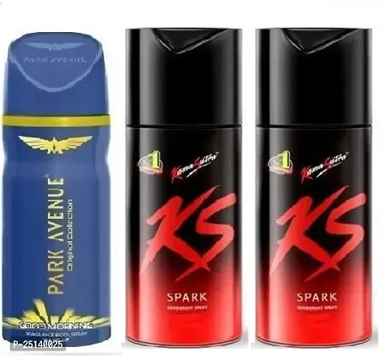 Park avenue 40ml- ks ,spark 2picse -Deodorant Spray - For Men  ( 130) pack of 3