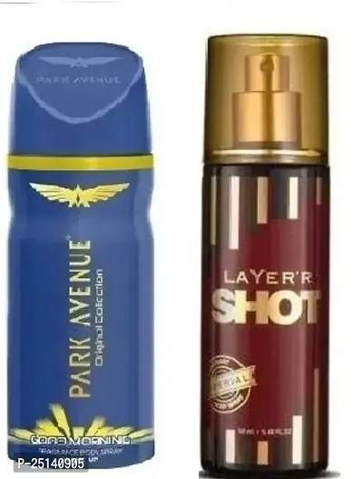 good morning 40ml-layer'r shot imperial 50ml-Deodorant Spray - For Men  ( 90ml) pack of 2