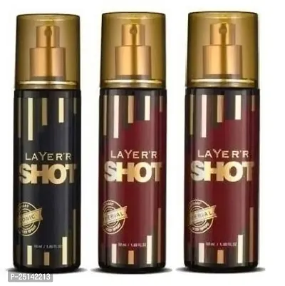 LAYER'R  SHOT ICOINC 50ML  1PICSE -LAYER'R IMPERIAL  50ML 2PICSE -Deodorant Spray - For Men ( 150ML ) PACK OF 3