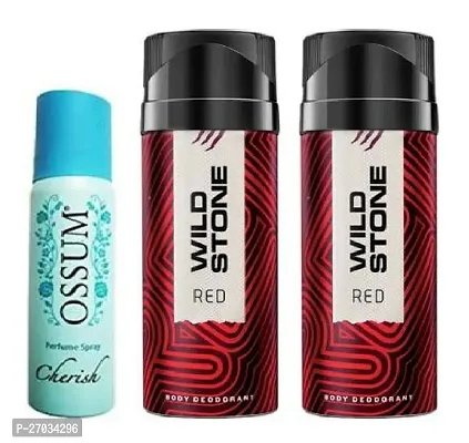 cherish 25ml 1p  wild stone red 40ml 2p-Deodorant Spray - For Men   women ( pack of 3 )