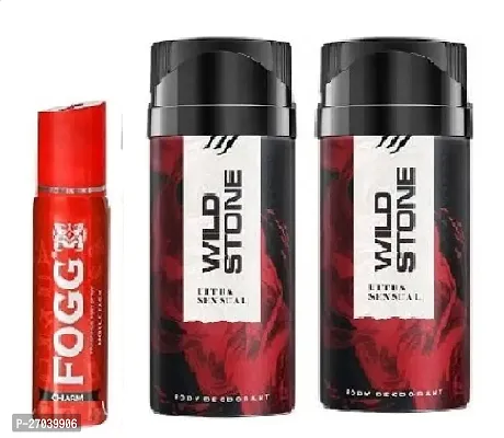 CHARM 25ML  WILD STONE ULTRA SENSUAL 40ML 2 PICS -Deodorant Spray - For Men  WOME ( PACK OF 3 )