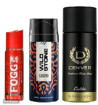 FOGG CHARM 25ML  WILD LEGEND 40ML -CALIBER 50ML-Deodorant Spray - For Men  WOMEN PACK OF 3