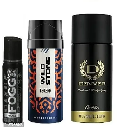 FOGG AMAZE 25ML  WILD STONE LEGEND 40ML-CALIBER 50ML-Pocket Perfume - For Men  Women  ( PACK OF 3 )