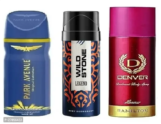 good morning 40ml  wild stone legend 40ml-honour 50ml-Deodorant Spray - For Unisex( pack of 3 )-thumb0