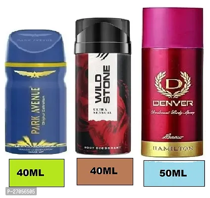 good morning 40ml  wild stone ultra sensual 40ml -honour 50ml-Deodorant Spray - For Unisex( pack of 3 )-thumb0