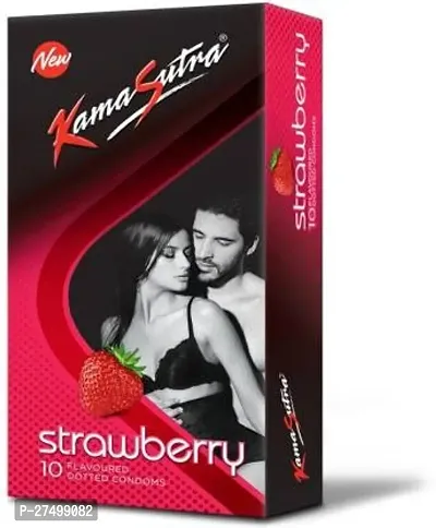 Kamasutra STRAWBERRY Flavour Condom ( pack of 1-10 sheets )-thumb0