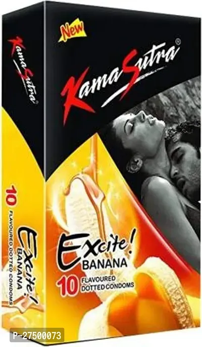 Kamasutra Excite BANANA Condom  (10 Sheets) ( pack of 1 )-thumb0