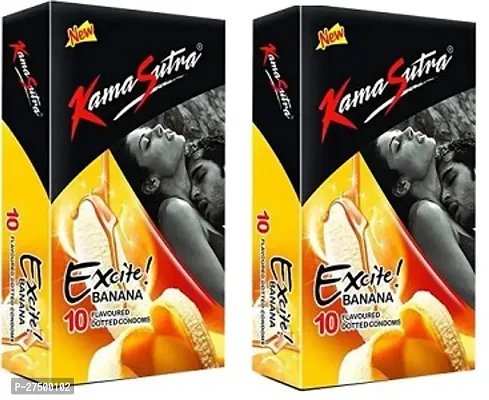 Kamasutra Excite BANANA Condom ( pack of 2 -20 sheets )-thumb0