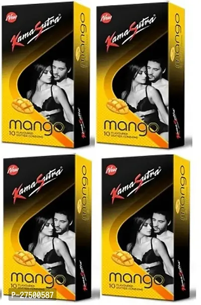 Kamasutra MANGO FLAVORED CONDOM ( pack of 4 -40 sheets )-thumb0