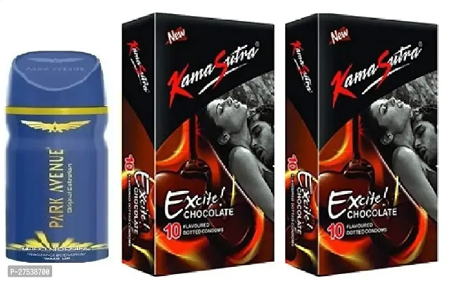 Good Morning 40Ml Kamasutra Chocolate 2 Pics -20 Sheets Perfume With Condoms( Pack Of 3 )-thumb0