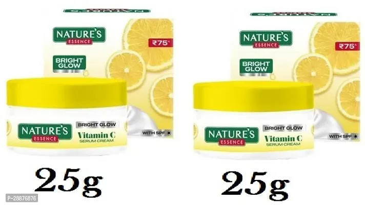 Nature's Essence Bright Glow Vitamin C Serum Cream, 25g + 25g -( pack of 2  )