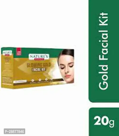 Glowing Gold Facial Kit With Free Facewash | For 3 Uses | Bright  Glowing Skin | Parlour Wala Asli 20g-