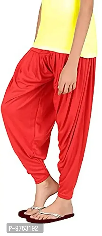 Pink You Fashion - Stylish Semi Patiala for Girls (5-13 Years) | Easy and Comfy to Wear (12 Years, Tomato Red)-thumb0