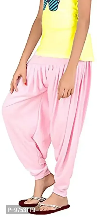 Pink You Fashion - Stylish Semi Patiala for Girls (5-13 Years) | Easy and Comfy to Wear (5 Years, Light Pink)