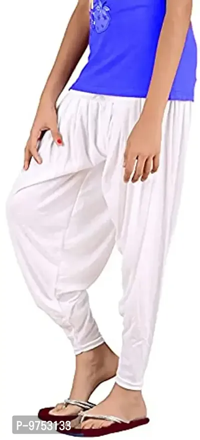 Girl's Regular Fit Patiala (PY100_White_5-13 Years)-thumb0