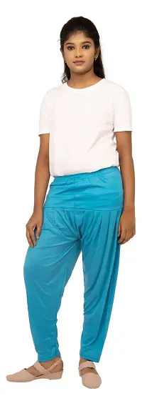 Fabulous Kids Patialas/Pretty Girls Patiala/Stylish Kids Patiala/Kids Patiala/Girls Bottom Wear 5-14 Years (Yellow, Turquoise Blue and Royal Blue, 7-8 Years)-thumb2