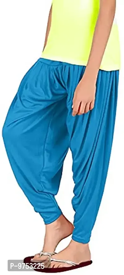 Pink You Fashion - Stylish Semi Patiala for Girls (5-13 Years) | Easy and Comfy to Wear (7 Years, Turquoise Blue)-thumb2