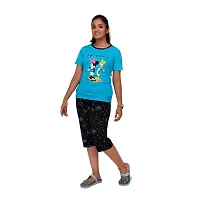 PYF Stylish T-Shirt and Capri Bottom Looks Cute Girls Clothing Sert and Stylish Designer Capri Night wear-thumb3